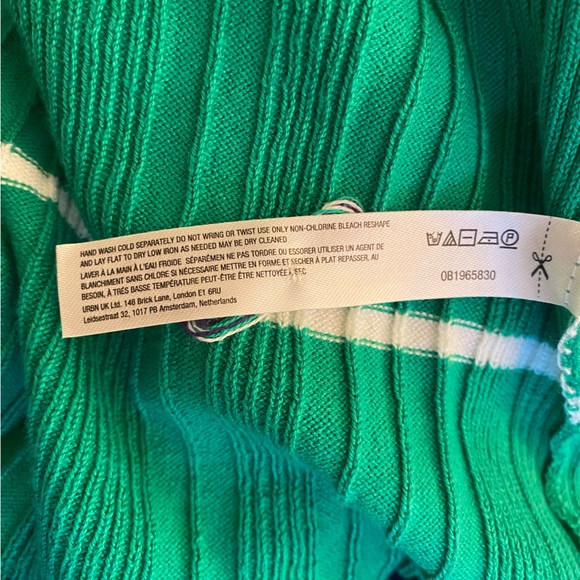 🆕Daily Practice by Anthropologie-Knit Striped Midi Dress, Green Motif, Size 3X - Picture 14 of 14